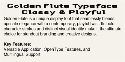 Golden Flute Font Poster 5