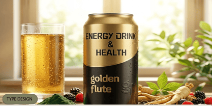 Golden Flute Font Poster 4
