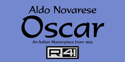 R41 Oscar Font Poster 2