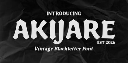 Akijare Font Poster 1