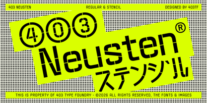 403 Neusten Font Poster 1