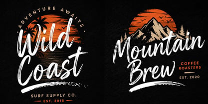 Sunset Brush Font Poster 2