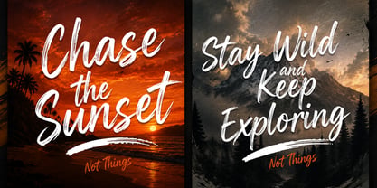 Sunset Brush Font Poster 3