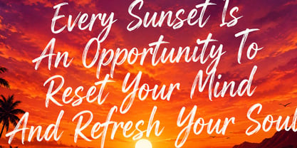 Sunset Brush Font Poster 6
