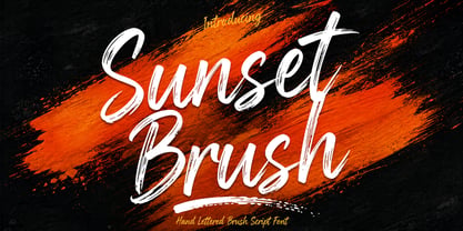Sunset Brush Font Poster 1