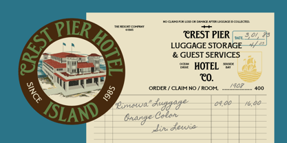 SFC Crest Pier Font Poster 3