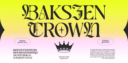 Bakszen Crown Font Poster 1
