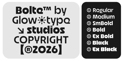 Bolte Variable Font Poster 3