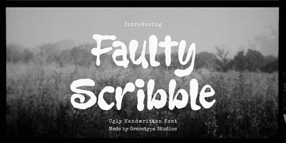 Faulty Scribble Font Poster 1