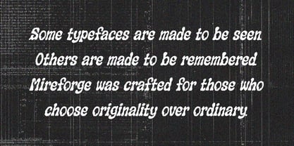 Mireforge Font Poster 15