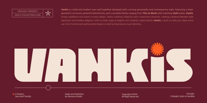 Vankis Font Poster 1
