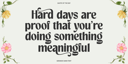 Geranos Font Poster 3