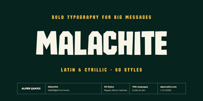 Malachite Font Poster 1