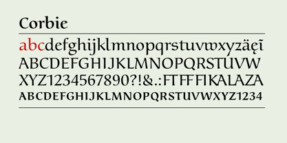 Corbie Font Poster 2