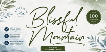 Blissful Mountain Font Poster 1