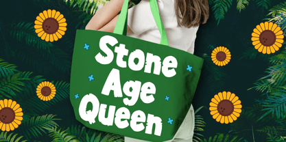 Stone Cartoon Font Poster 3