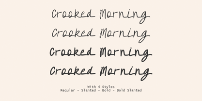 Crooked Morning Font Poster 8