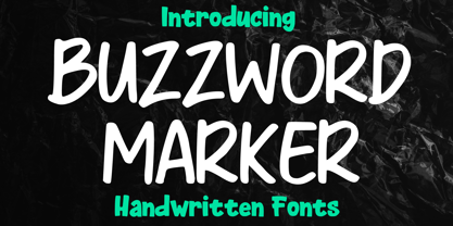 Buzzword Marker Font Poster 1