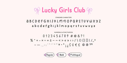 Lucky Girls Club Font Poster 6