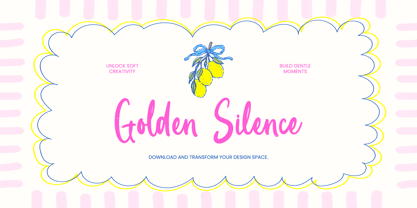 Golden Silence Font Poster 1