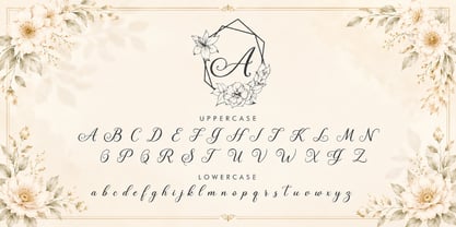 Antique Blossom Monogram Font Poster 6