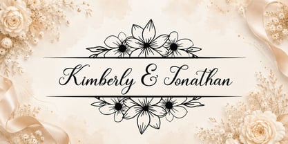 Antique Blossom Monogram Font Poster 2