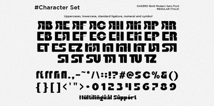 Gakero Font Poster 12