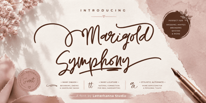 Marigold Symphony Font Poster 1
