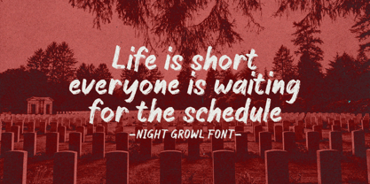 Night Growl Font Poster 2