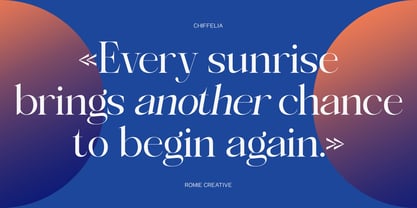 Chiffelia Font Poster 7