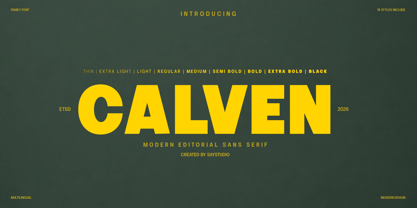 Calven Font Poster 1