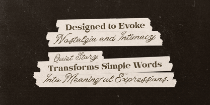 Quiet Story Font Poster 2