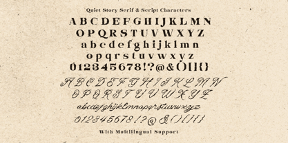 Quiet Story Font Poster 5