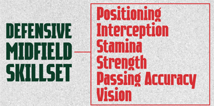 Defensive Midfielder Font Poster 3