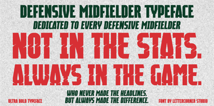 Defensive Midfielder Font Poster 2