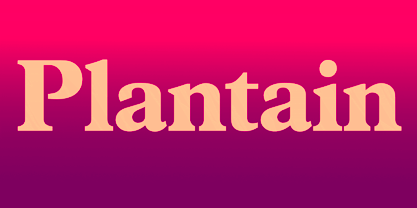 Plantain Font Poster 1