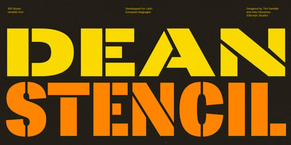 Dean Stencil Normal Font Poster 1