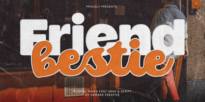 Friend Bestie Font Poster 1