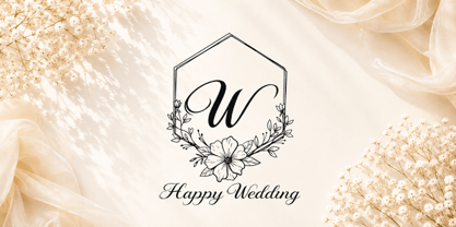 Santhina Flower Monogram Font Poster 2