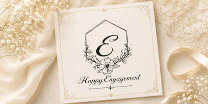 Santhina Flower Monogram Font Poster 3