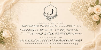 Santhina Flower Monogram Font Poster 6