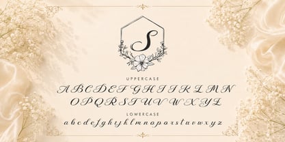 Santhina Flower Monogram Font Poster 5