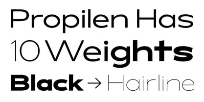 Propilen Font Poster 2