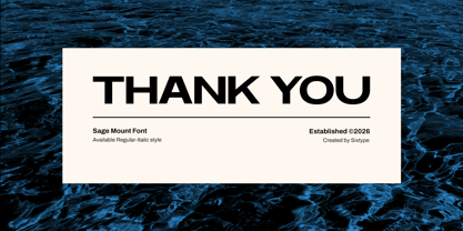 SageMount Font Poster 10