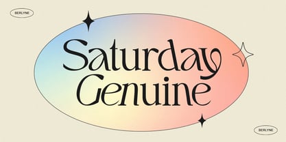 Berlyne Font Poster 5