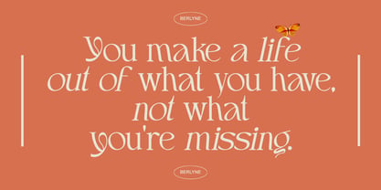 Berlyne Font Poster 4