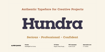 Hundra Font Poster 1