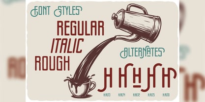 Coffee Stain Font Poster 5