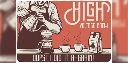 Coffee Stain Font Poster 4