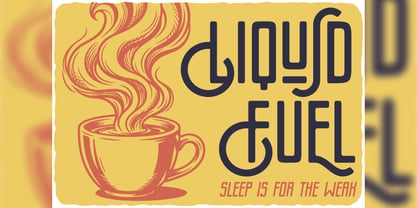 Coffee Stain Font Poster 2